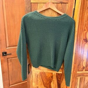 Garage Forest Green Women's Crew Neck Sweater